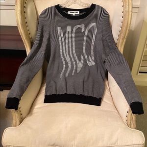 S/M Alexander McQueen MCQ striped logo sweater
